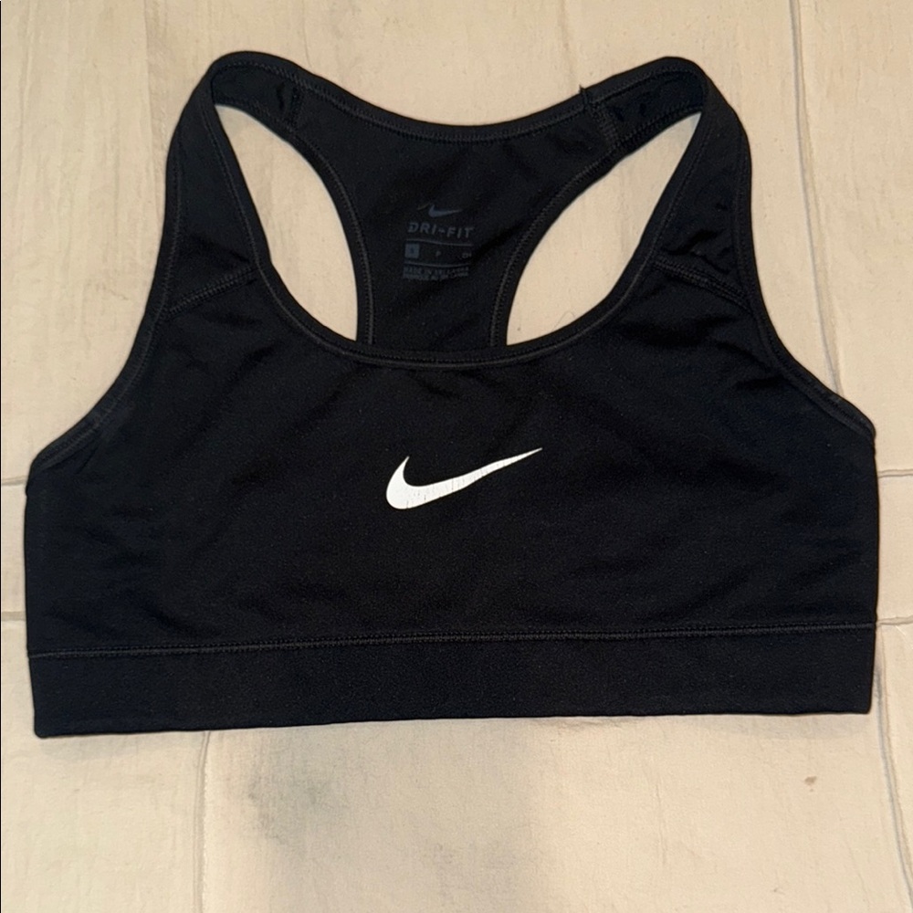 Nike Black Sports Bra with Racerback Design